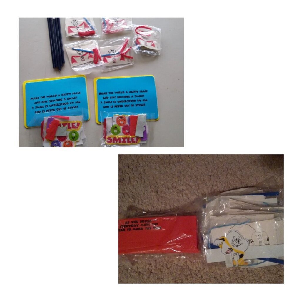 DIY Craft Kit:Pencil topper + Foam Smile Frame + Felt Foam Tooth Brush Chart New